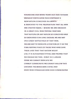 First page of the King Library Press's printing of the Gettysburg Address