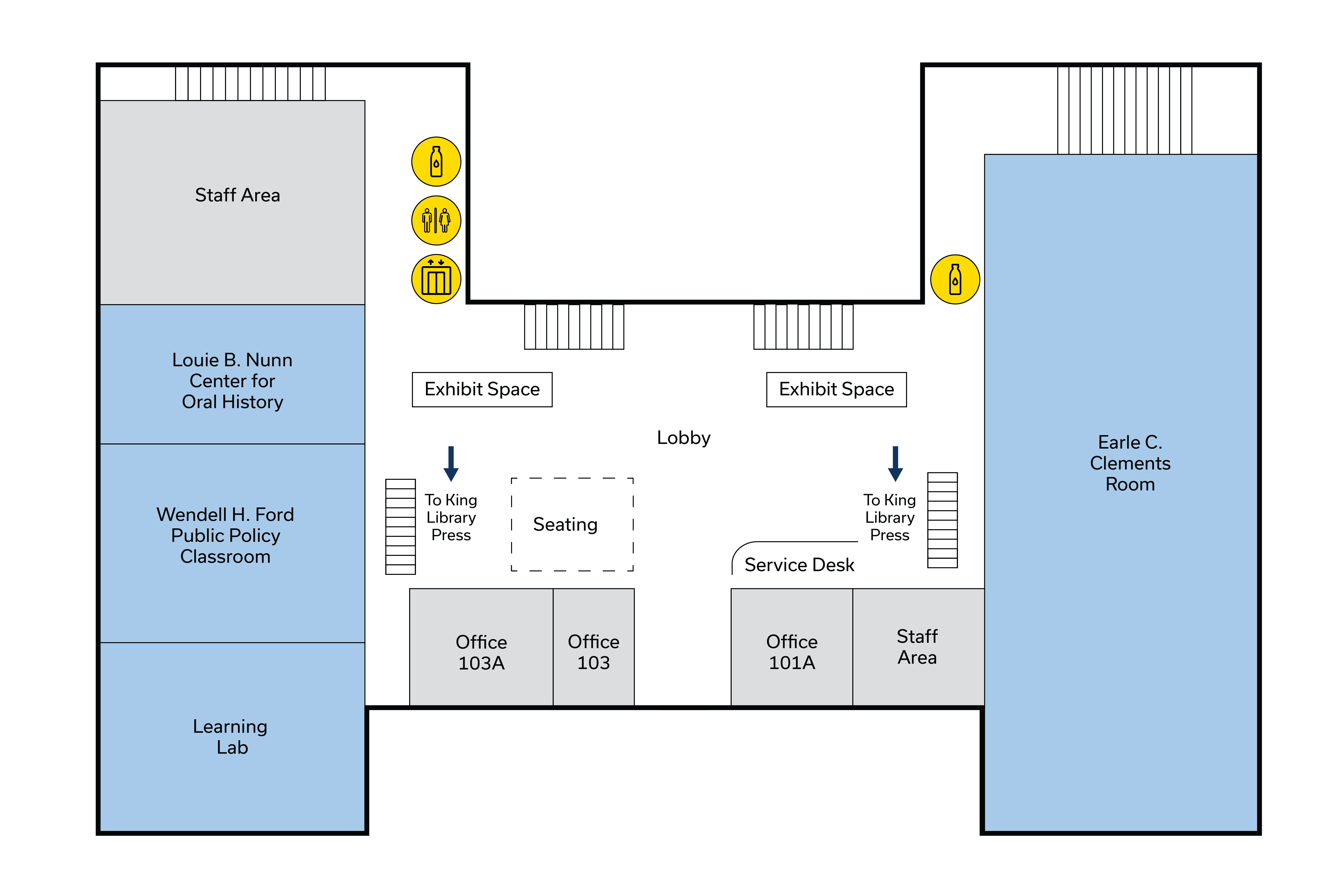 Special Collections Research Center first floor map