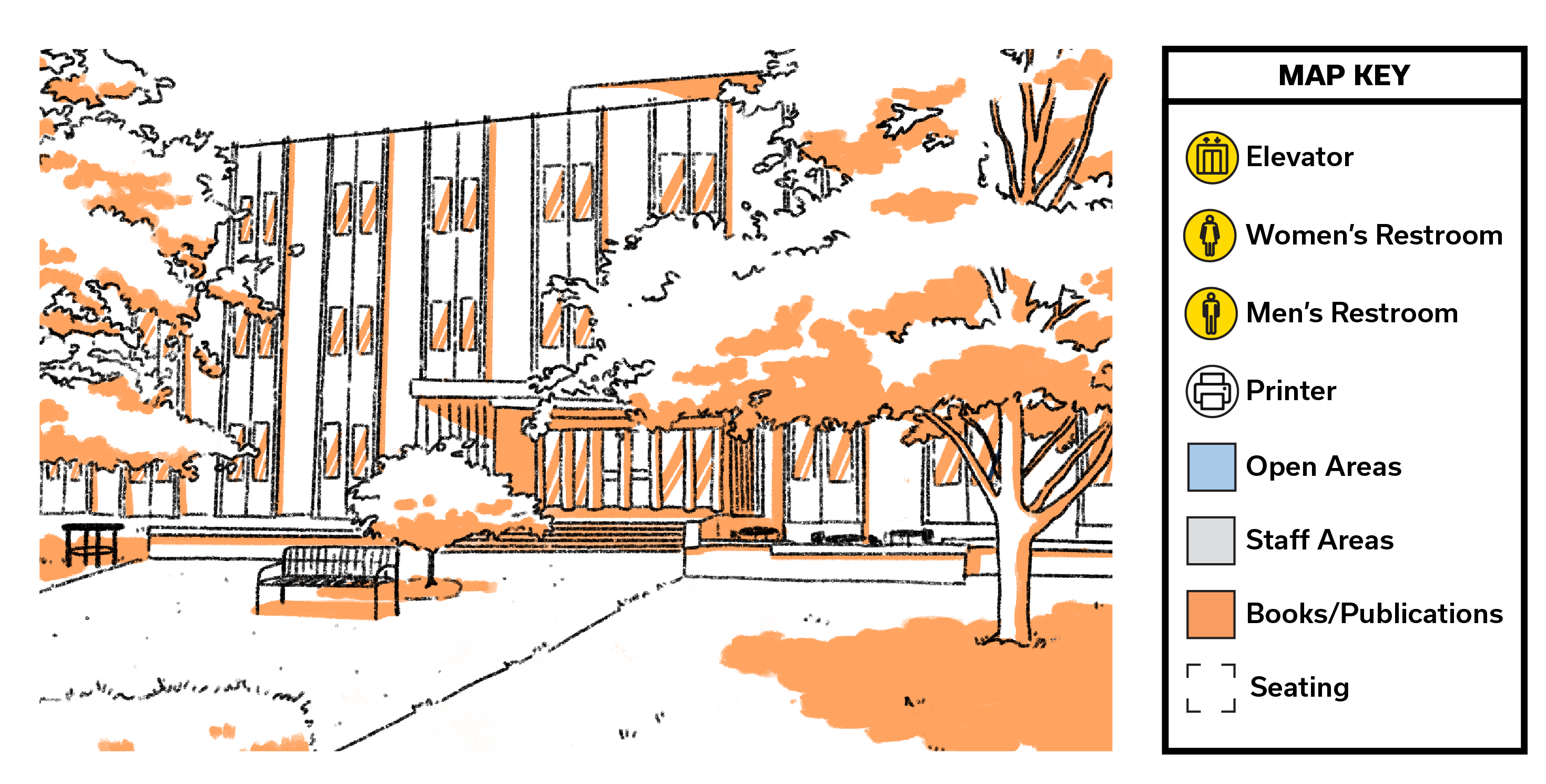 Education Library floor maps key