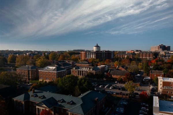 Aerial view of Young Library