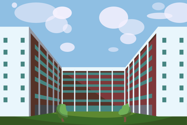 library building drawing