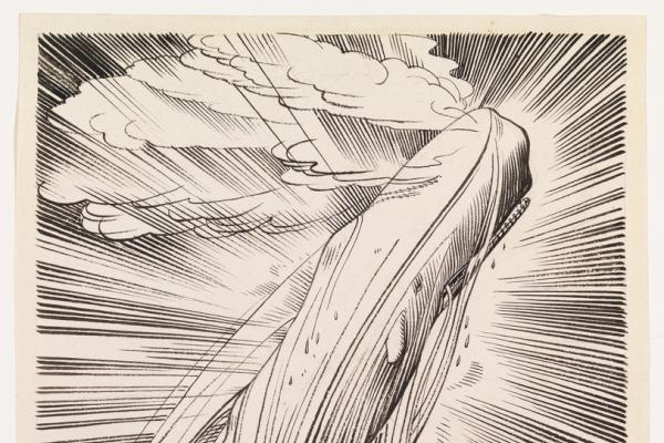 Rockwell Kent's engraving "Moby Dick in Full Strength"