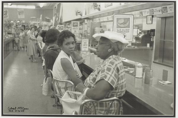 Women at a lunch counter sit-in, circa 1960s