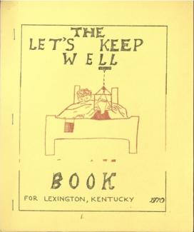 Hand-drawn title page to the Let's Keep Well Book