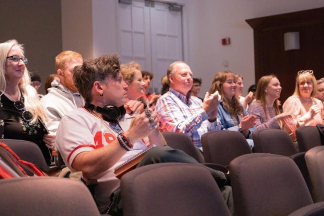 Audience members clap for films in the 48 Hour Film Race
