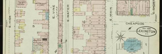 A Sanborn fire insurance map of Lexington