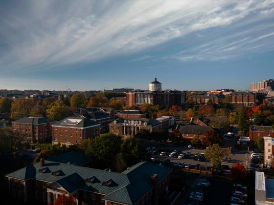 Aerial view of Young Library