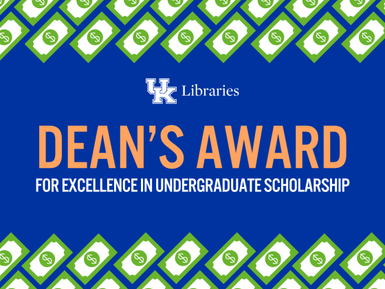 Graphic for Dean's Award for Excellence in Undergraduate Scholarship