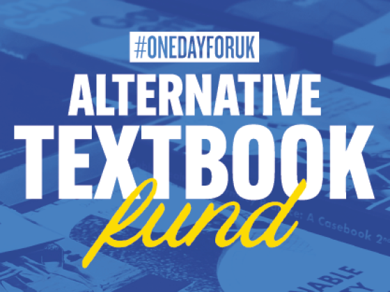 Graphic for One Day for UK Alternative Textbook Fund