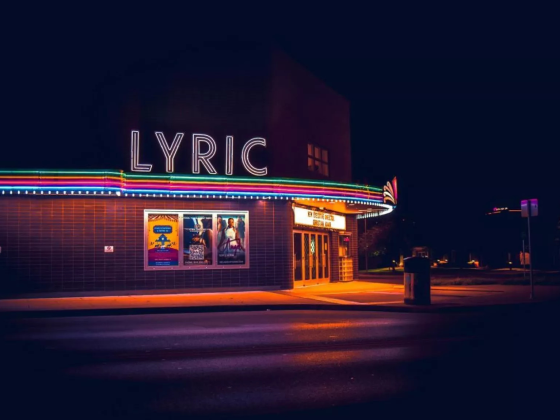 Lexington's Lyric Theater at night
